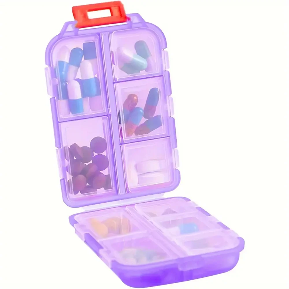 The Packt Dose in Green — 10-compartment daily pill container for travel