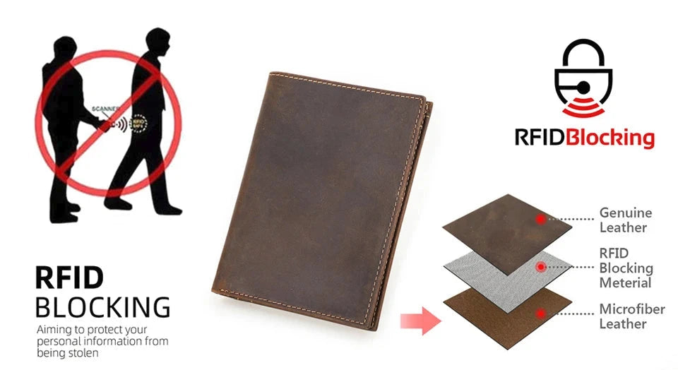The Packt Passport USA embossing detail — genuine leather travel wallet