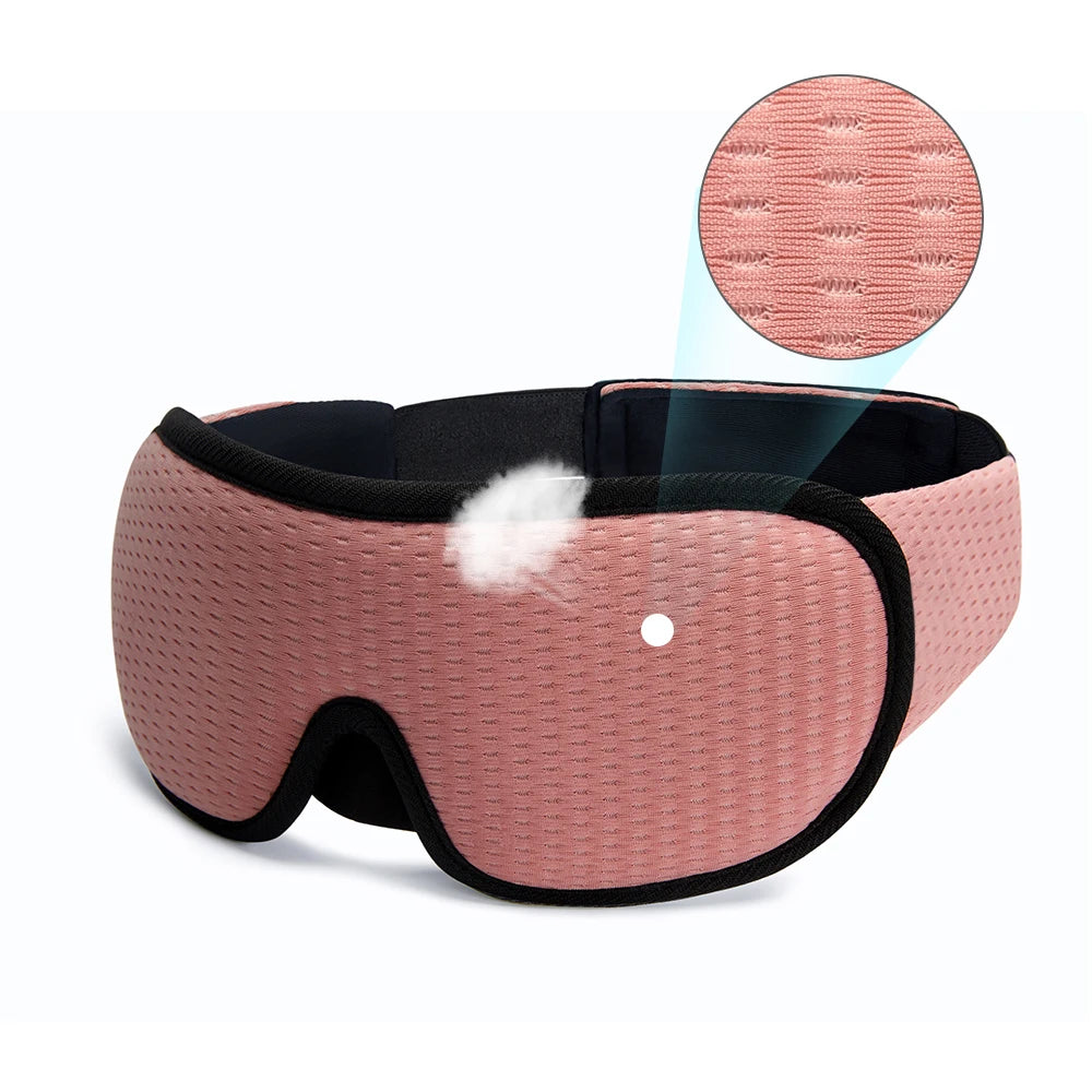 The Packt Blackout in Red — 3D travel sleep mask blocks hotel sunlight and screen glow
