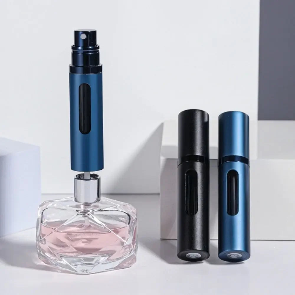 The Packt Atomizer in Gray — front view of 5ml refillable glass perfume atomizer