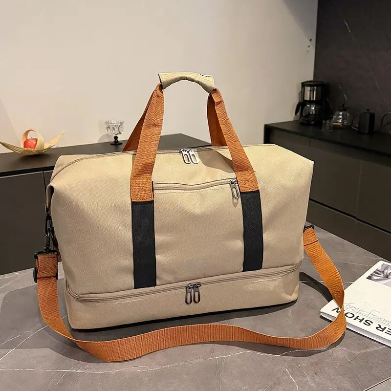 The Packt Weekender travel duffel bag in Khaki