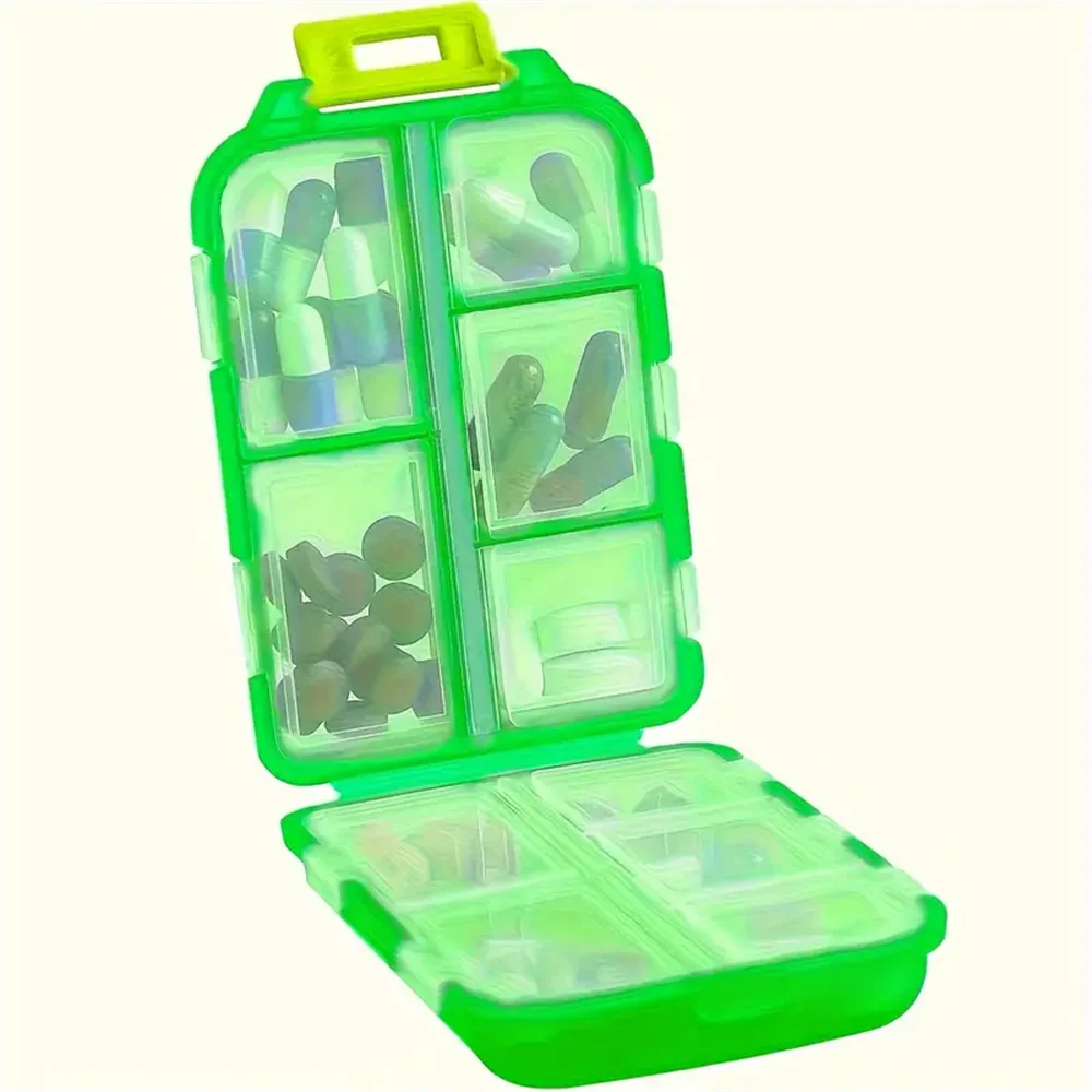 The Packt Dose in Yellow — bright pill organizer easy to find in any bag