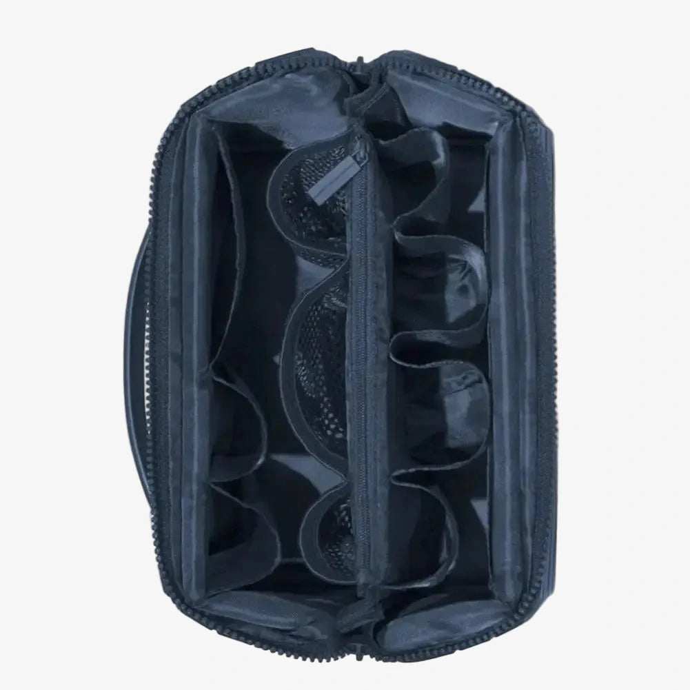 The Compackt Traveller travel bag in Brown — closed bag showing compact fold-down design