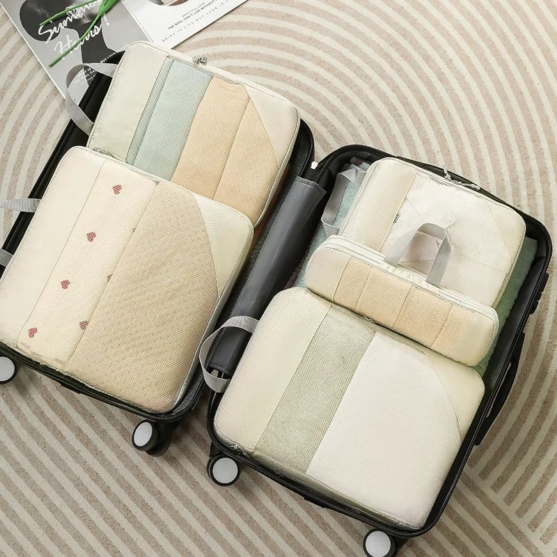 The Packt Cubes mesh panel detail — see exactly what is packed without unpacking