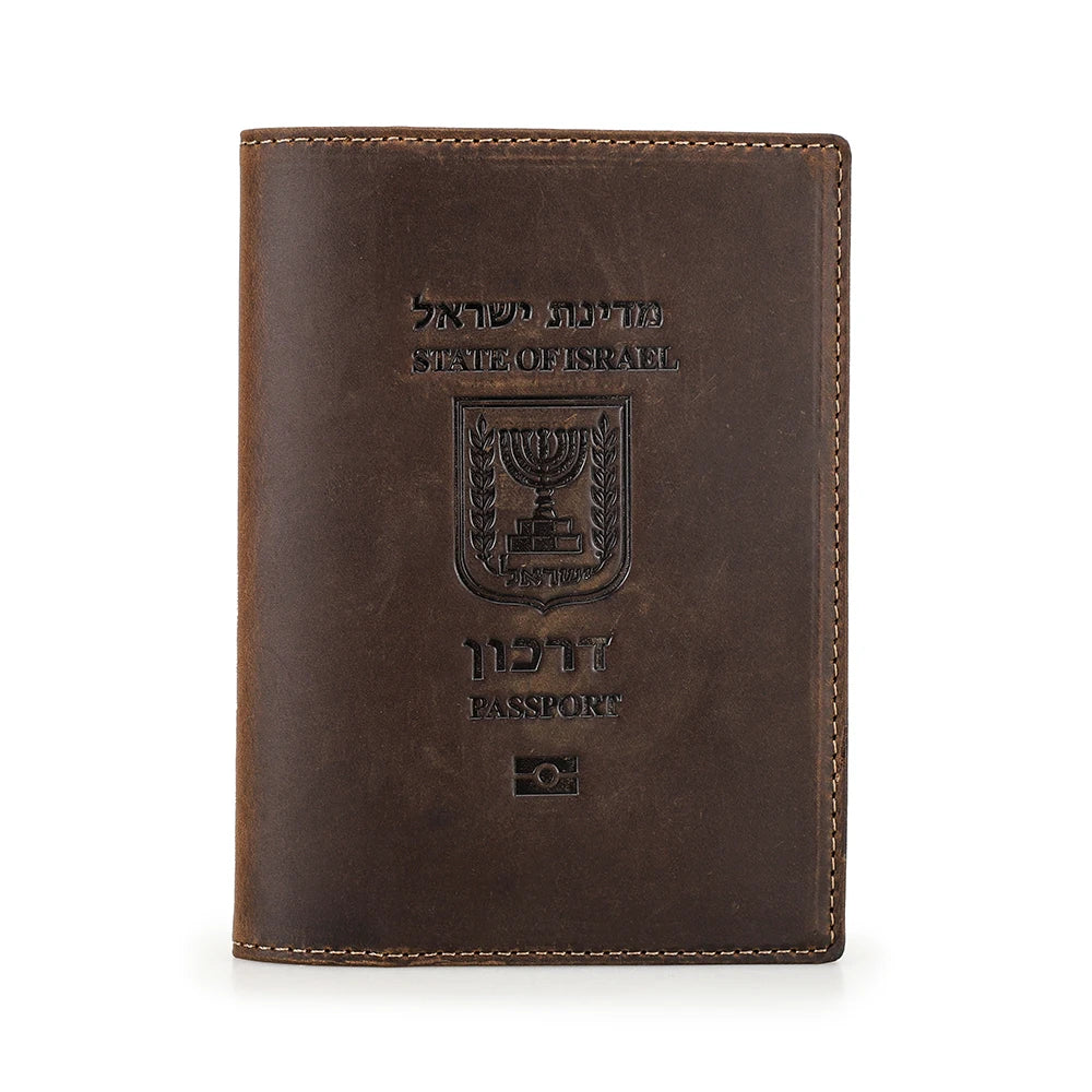 The Packt Passport France embossing — genuine leather passport cover for French travelers