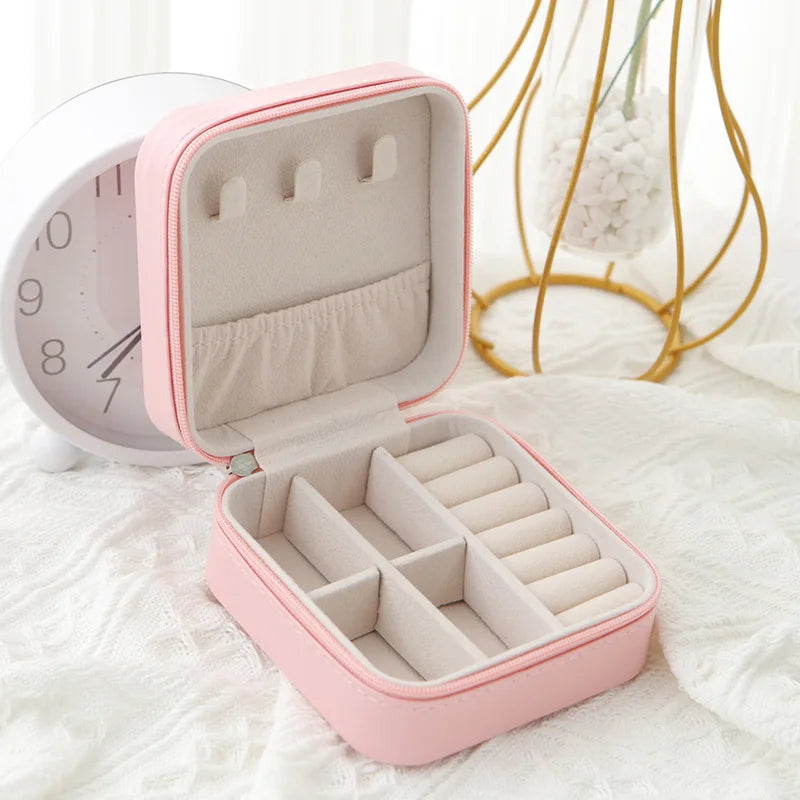 The Packt Jewels travel jewelry organizer — closed compact profile showing secure clasp