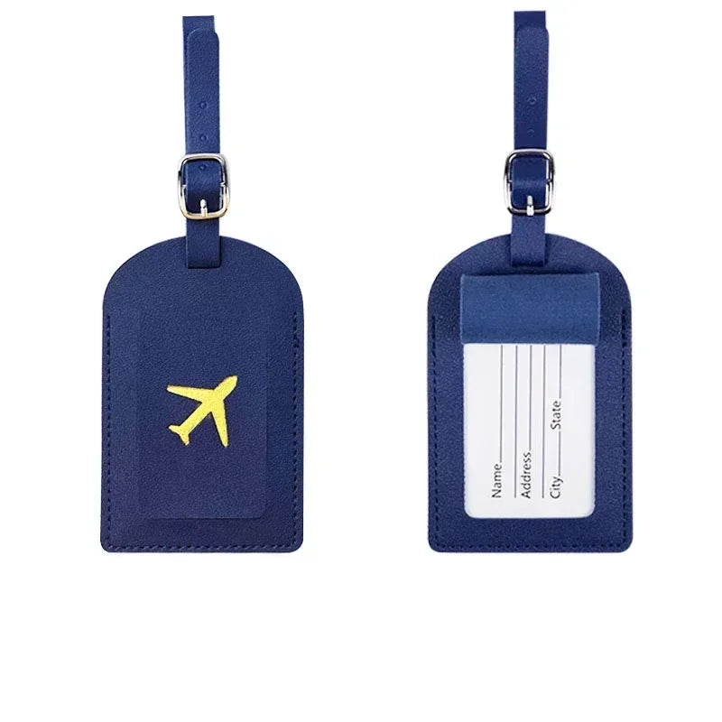 The Packt Tag size reference — compact PU leather luggage tag lightweight and durable