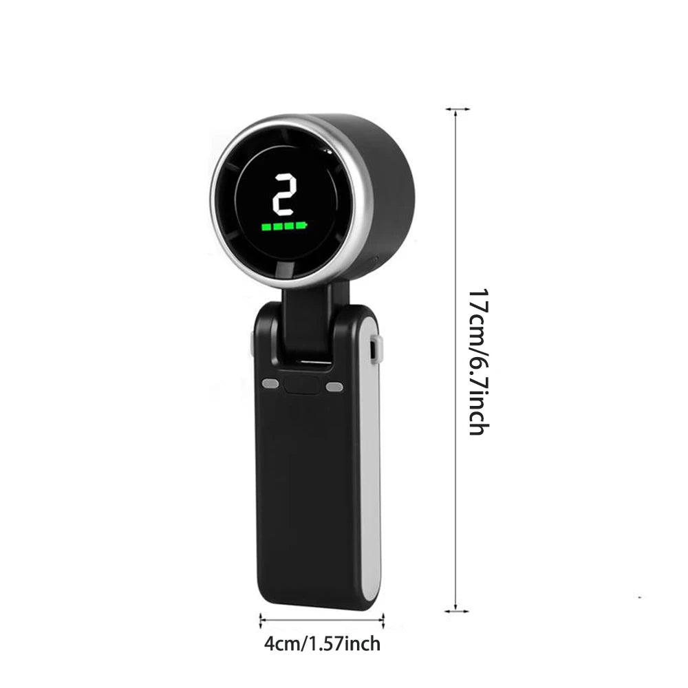 The Packt Breeze 5-speed settings — from gentle breeze to full turbo cooling