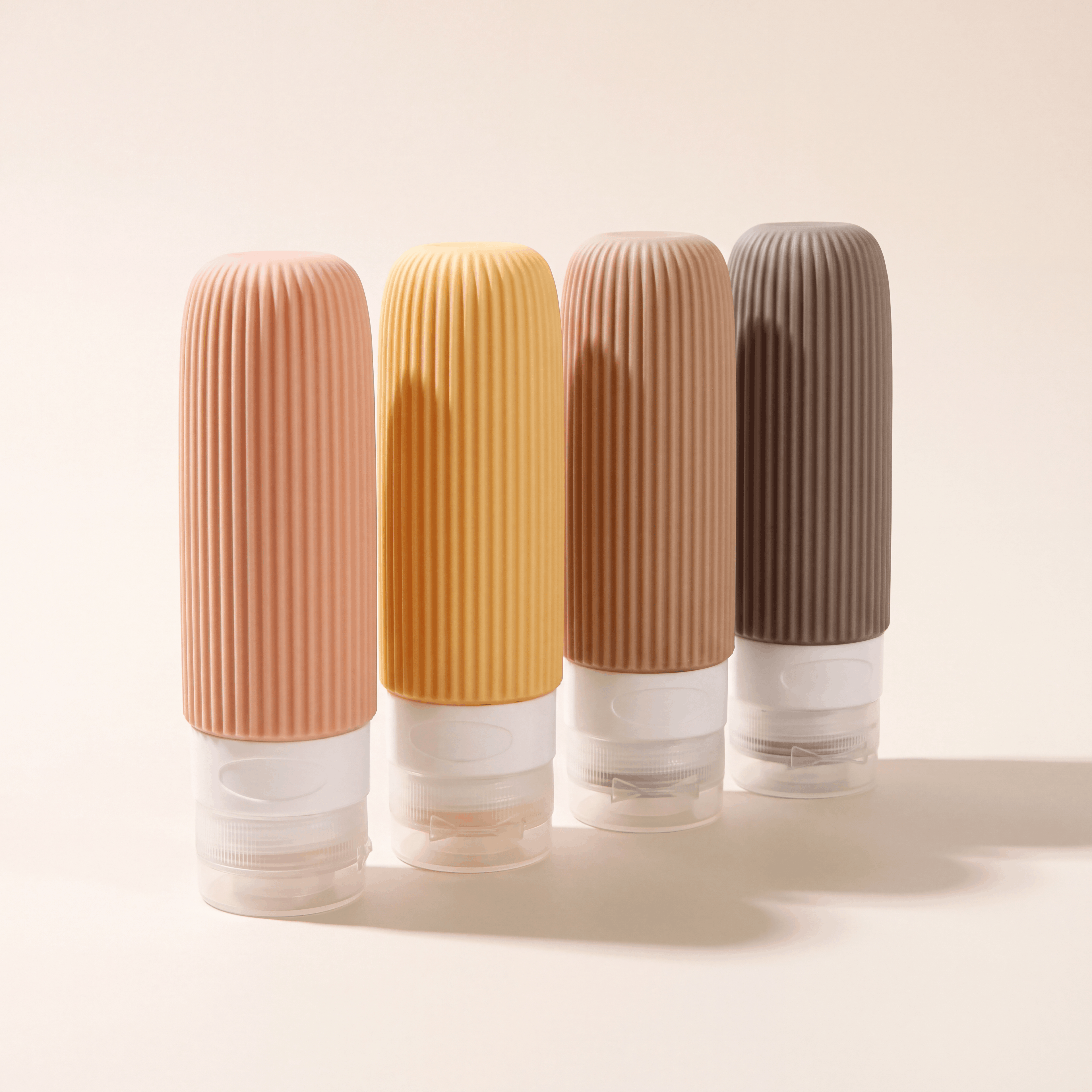 The Packt Refills — 4-pack of 3oz leak-proof silicone travel bottles