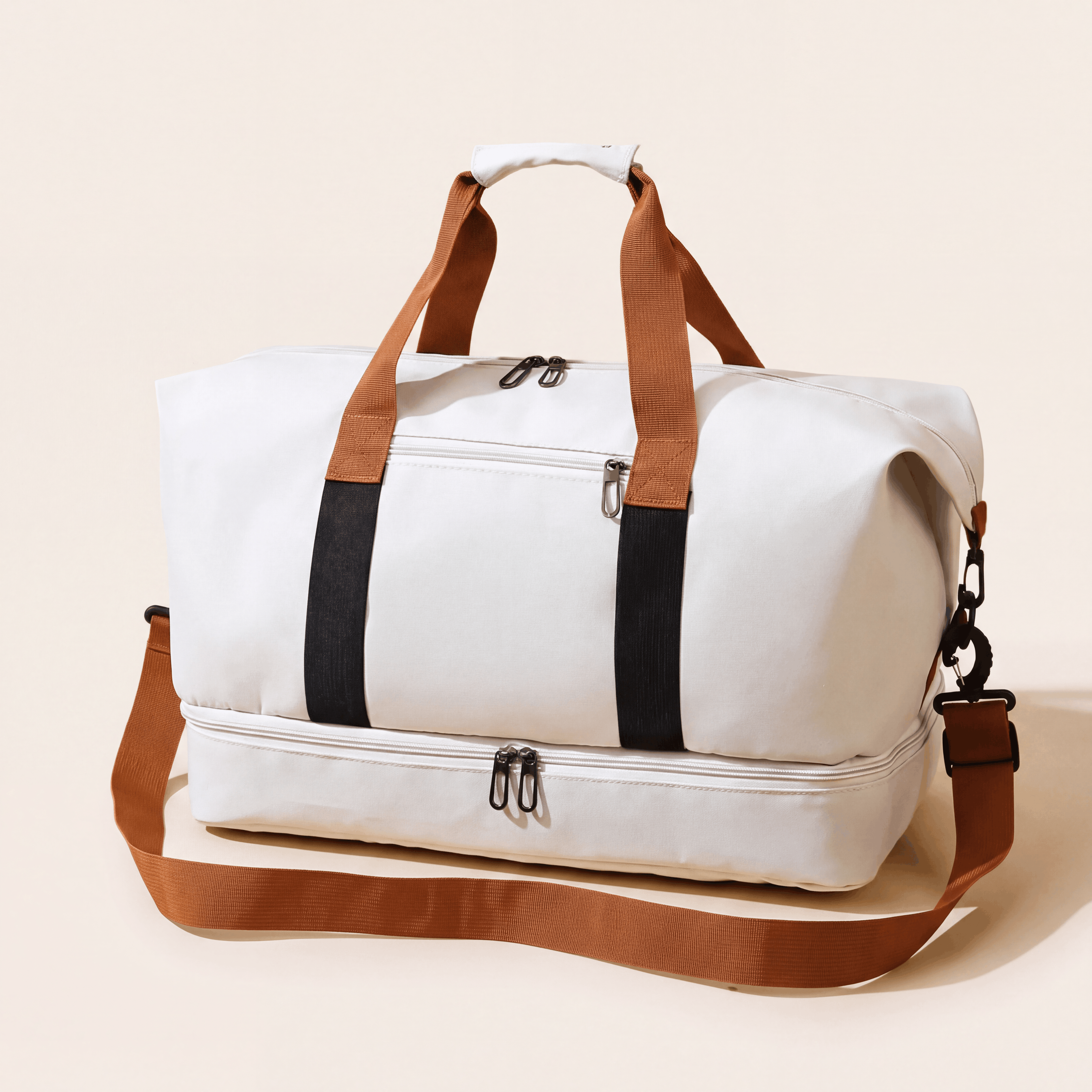 The Packt Weekender — 20–35L travel duffel with shoe compartment and wet/dry pocket
